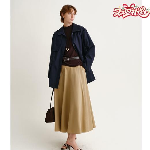 N°28显瘦学院风半身裙优雅高腰休闲短裙885371Q616 商品图0