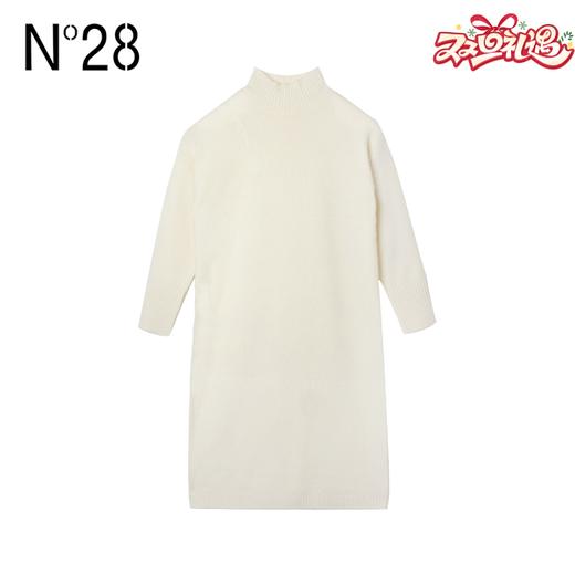 【破价】N°28 大衣伴侣 半高领宽松长袖羊毛衫中长款内搭打底衣过膝针织连衣裙9231M042 商品图0
