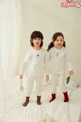 蕾蒂巴蒂 雪花舒绒男女童套装无骨家居服打底内衣套装男女童装