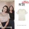 【破价】N°28 2025春季新款醋酸T恤 休闲百搭圆领设计感小众ins纯色上衣885241S207 商品缩略图0