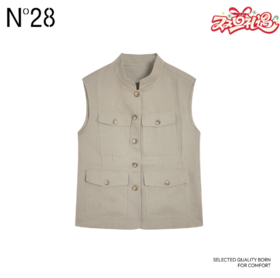 N°28 2025秋新款百搭气质马甲无袖外搭背心885371B675