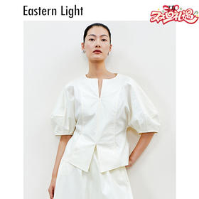 Eastern Light乙来【明星同款】短袖T恤女新款花苞短袖小衫法式上衣