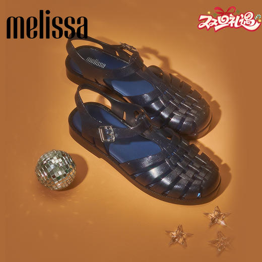 Melissa/梅丽莎 女夏季编织镂空平底单鞋成人凉鞋果冻配色33520 商品图0