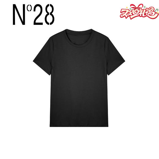N°28 【匹马棉贵妇T】春款百搭T恤纯色休闲正肩短袖9A21T030 商品图0