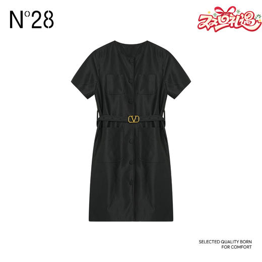 N°28 2025春季新款设计师女装时尚气质收腰连衣裙885231L503 商品图0
