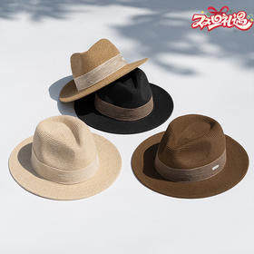 疯帽子 2025新款夏 细辫透气复古礼帽 大头围海边出游遮阳草帽男女CL125