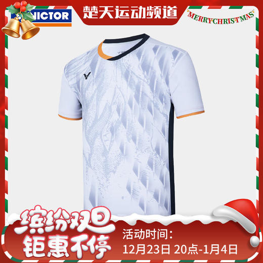 VICTOR威克多 新款羽毛球服 男款女款签约球员大赛系列针织运动T恤T-45000TD 商品图0