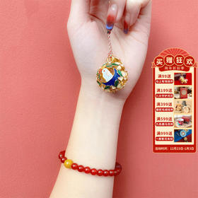 敦煌【桂兔映月·金属铃铛挂件】敦煌复古中式桂花玉兔国风挂件包挂