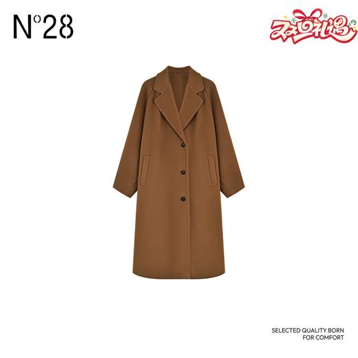 N°28 秋冬女款羊绒百搭外套宽松舒适中长款双面呢大衣8A51D607  商品图0