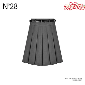 N°28 时尚A字百褶裙百搭腰带款女装半裙89A5A1Q005