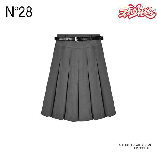 N°28 时尚A字百褶裙百搭腰带款女装半裙89A5A1Q005 商品图0