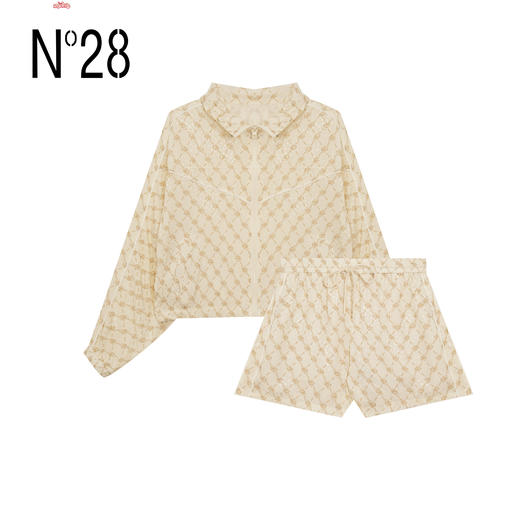 【破价】N°28 设计师时尚长袖上衣外套休闲短裤套装8A11Z337 商品图0
