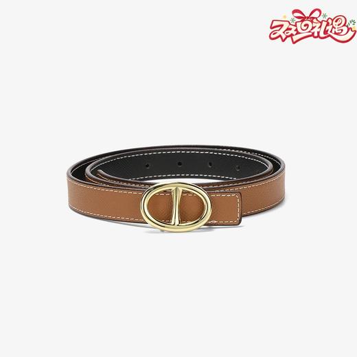 SADI萨迪猪鼻子光面带扣时尚腰带真皮女款皮带双面AAP80040 商品图0