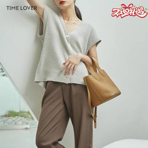 【摇篮包】TIME LOVER 2025款水桶包休闲纯色小众高级感单肩斜挎手提女包 商品图0