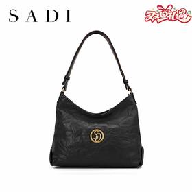 SADI萨迪 百搭时尚挂耳托特单肩包秋冬经典压纹轻奢休闲腋下包SDX20890