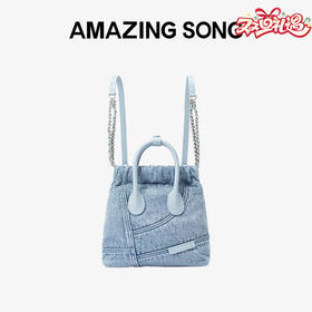 Amazing Song乙颂 流浪袋双肩牛仔迷你新款小众手提包包女款