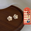【山茶花耳钉】敦煌国风轻奢设计感气质耳钉 简约精致高级感耳饰 商品缩略图0