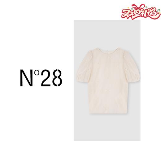 【破价】N°28 【那些花儿上衣】夏款圆领花朵图案小衫气质短袖T恤8A21S666 商品图0