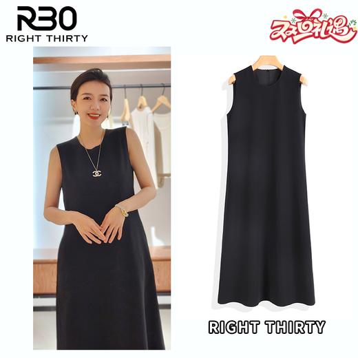 R30【十年小黑裙2.0】加长款夏季轻职风加长款气质高级无袖连衣裙N24LE01044-12.16直播 商品图0