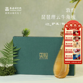 敦煌研究院【 琵琶理云牛角梳 】博物馆文创礼品手工梳子发梳琵琶梳子