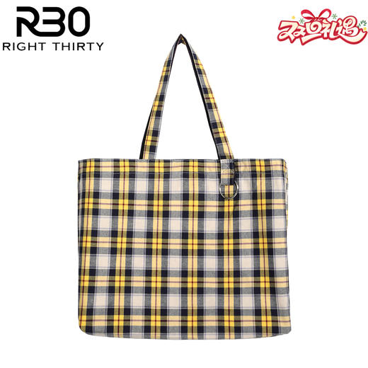 R30 新款休闲简约百搭格子双面托特包 N24JJ06649 商品图0