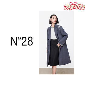 N°28 冬季设计师冬款女士外套双面毛呢女士中长款大衣8351D580 