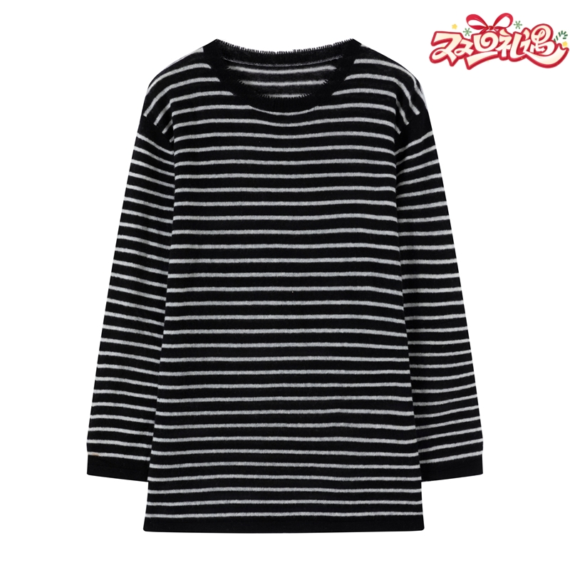 N°28 2025秋冬季新款设计师女装上衣条纹长袖895392M028