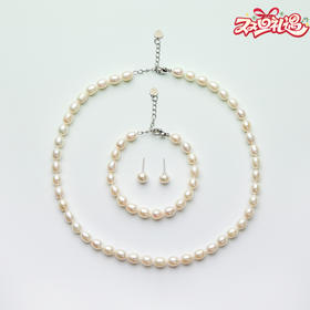 礼兰 淡水珍珠项链气质手链耳钉套装T2699