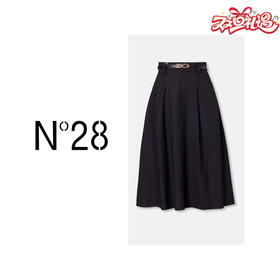 N°28  肚腩消失纯色气质显瘦高腰女装裙子百褶半身裙（赠腰带）8311Q032