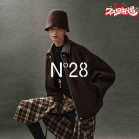 N°28【零压感】秋冬季山羊绒短外套女皮质拼接翻领羊毛夹克上衣8855A1D727 