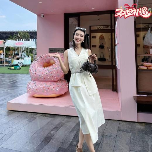 Eastern Light乙来 2025新款无袖花苞褶皱背心裙 压褶连衣裙 商品图0