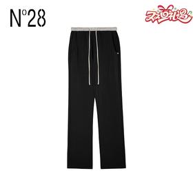N°28 “雪糕裤”春款设计师舒适百搭休闲裤拼色松紧绳长裤9A11K008