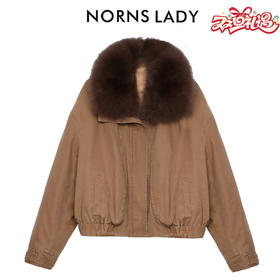 NORNS LADY诺恩 新款加厚毛领短款外套女士休闲百搭 H25WK90978