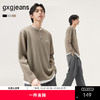 gxg.jeans男装  假两件字母刺绣简约宽松半开襟卫衣男士 25秋热卖 商品缩略图0