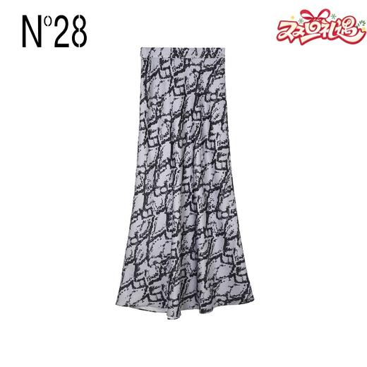【破价】N°28  春秋款花色高腰垂感半身长裙8A11Q392 商品图0