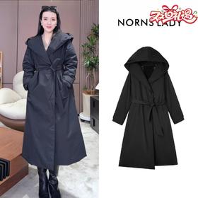 NORNS LADY诺恩 冬季新款女式连帽收腰长款休闲外套 H25WS04962 