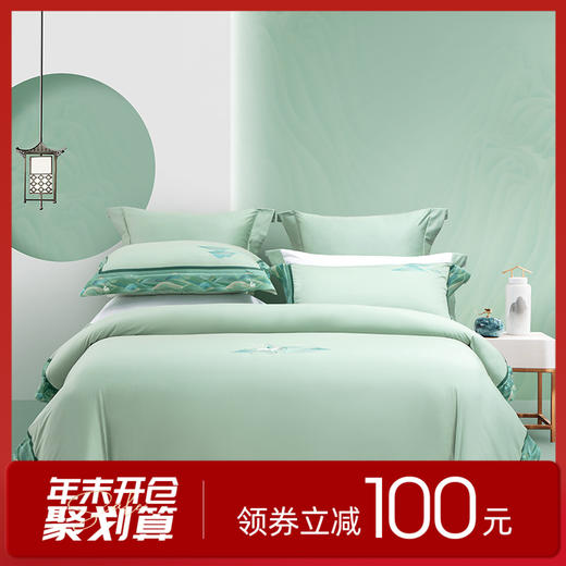 多喜爱山海经 60S新绒棉刺绣四件套 山灵曼路cs 商品图0