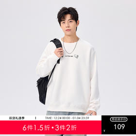 男士卫衣25秋款圆领印花百搭休闲显瘦潮流内搭外穿皆可打底衫K&C