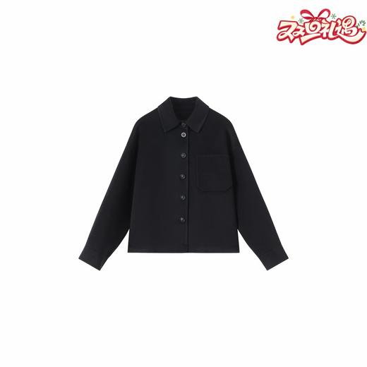 N°28 2025秋冬新款复古港风女宽松慵懒风保暖显瘦休闲毛呢外套8855A1D723  商品图0