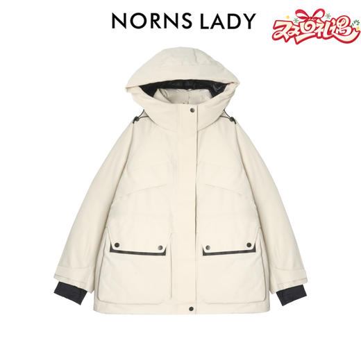 NORNS LADY诺恩 冬季加厚连帽防风保暖外套女宽松外套 H25WK82886 商品图0