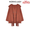 NORNS LADY诺恩 羊毛混纺V领毛呢大衣女复古围巾外套 T25WA37873 商品缩略图0