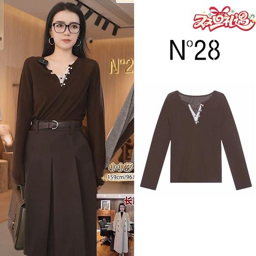 N°28 2025冬季新款设计师时尚女装绵羊毛针织衫895382M107 商品图0