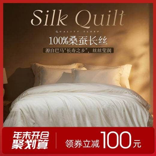 多喜爱 韵雅悠然桑蚕丝被/冬被/子母被系列【100%桑蚕丝】【60S天丝棉面料】【内外双A类】【金银提花工艺】多款厚度 四季通用 珍珠烫钻 拉链设计  40CM大检测口 商品图0
