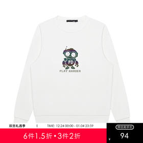 GXG男装【彩色机器人】25春季七彩反光图案情侣款纯棉圆领卫衣K&C