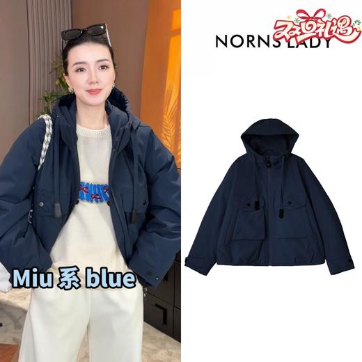 NORNS LADY诺恩 冬季新款外套短款防风保暖休闲风连帽鸭绒服 H25WK80897 商品图0
