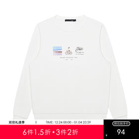 GXG男装【日系山体】25春季简约卡通漫画头像舒适纯棉男式卫衣K&C