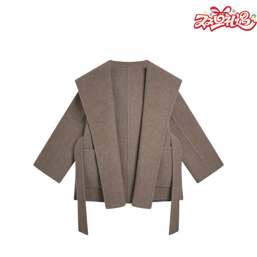 N°28【零感无压】毛呢外套女羊毛大衣秋冬新款双面呢8855A1D720  商品图0
