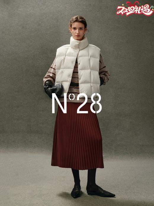 N°28 90白鸭绒立领羽绒马甲女秋冬短款高级感叠穿保暖背心外套 8955A1R906 商品图0