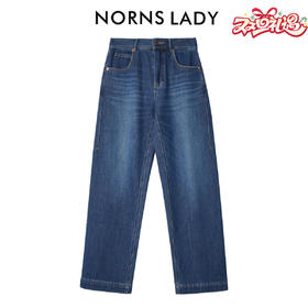 NORNS LADY诺恩 复古直筒牛仔裤宽松高腰阔腿休闲长裤 H25KC14968