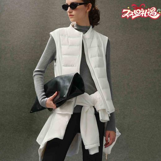 N°28 2025秋冬新款薄款立领女修身型保暖潮流羽绒服马甲8955A1Y932  商品图0